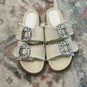 Shu Shop Slides with rhinestone